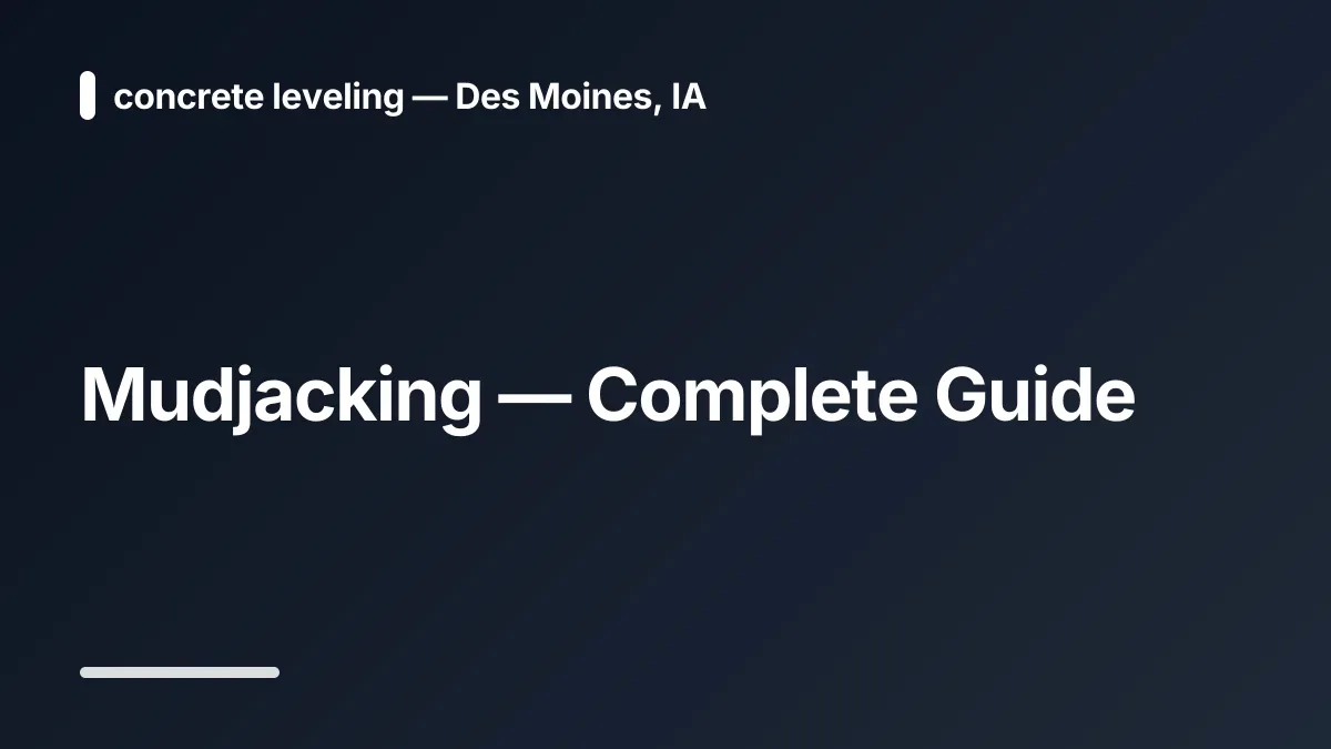 mudjacking vs polyjacking