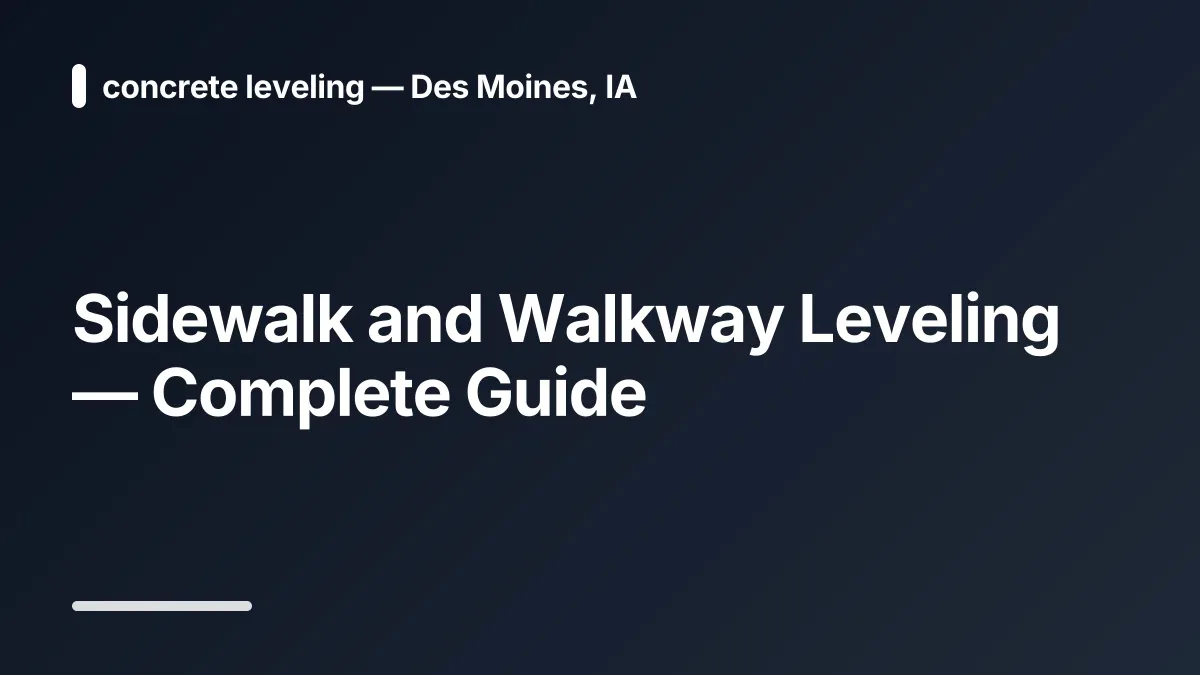 sidewalk walkway leveling
