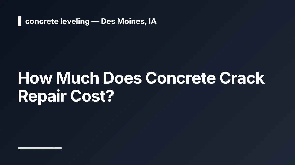 how much does concrete crack repair cost