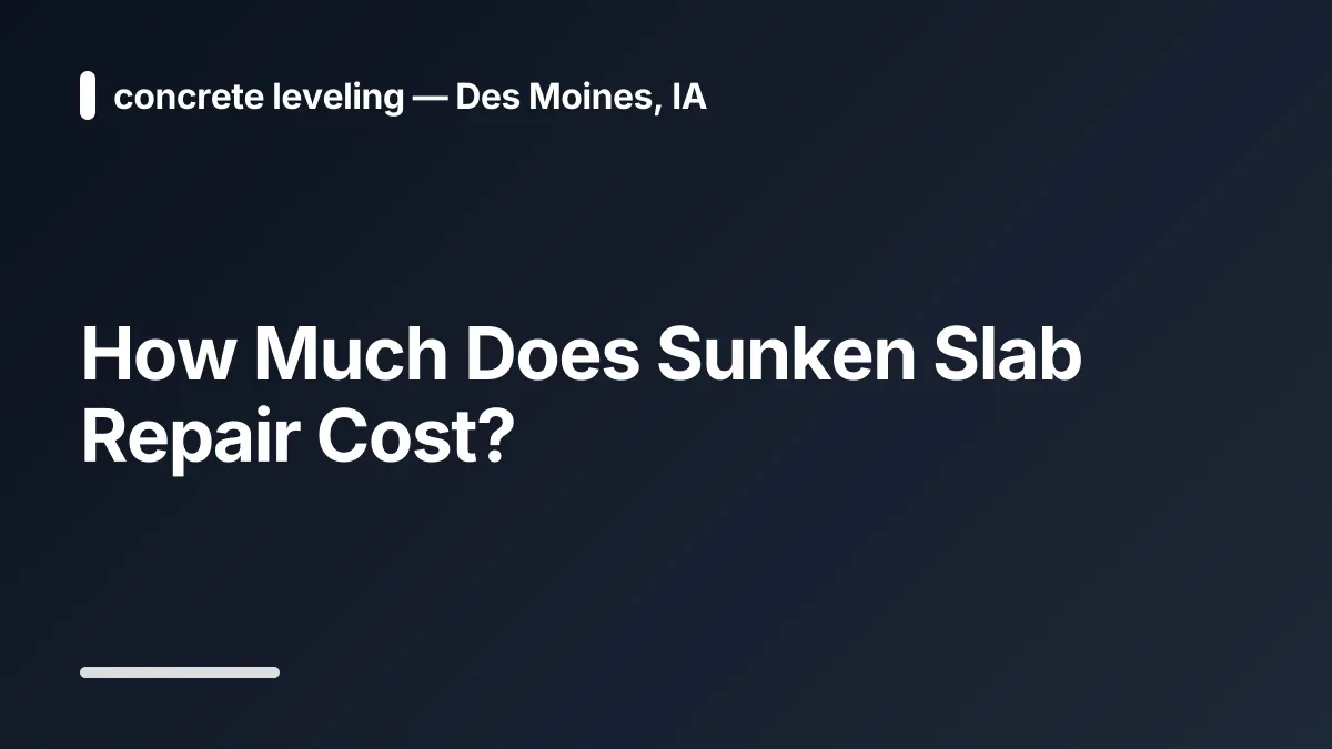 how much does sunken slab repair cost